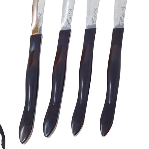 Vintage Cutco 8 Pc Steak Knife Set w/Block 1759 Knives Classic Serrated USA - Picture 6 of 11